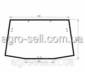 R130522 Стекло заднее кабины (R124695/R124694/R130518), JD8100/8200/8300/8400 R130522 Стекло заднее кабины (R124695/R124694/R130518), JD8100/8200/8300/8400