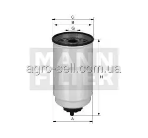 Фильтр т/очистки топлива (84477362/87366406/87395356/3104081), STX530/Cummins QSX15 (MANN) WK12002 Фильтр т/очистки топлива (84477362/87366406/87395356/3104081), STX530/Cummins QSX15 (MANN) WK12002