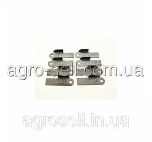 Нож измельчителя подвижный зубчатый с лопатками (4xH212699+4xH212700) JD9880STS/S690/S560 AH213457 Нож измельчителя подвижный зубчатый с лопатками (4xH212699+4xH212700) JD9880STS/S690/S560 AH213457