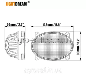 Овальні світлодіодні фари з вилкою 5,5" Oval 39W Led work lights with 9006 male Plug, JD8430/8530/8430T Овальні світлодіодні фари з вилкою 5,5" Oval 39W Led work lights with 9006 male Plug, JD8430/8530/8430T