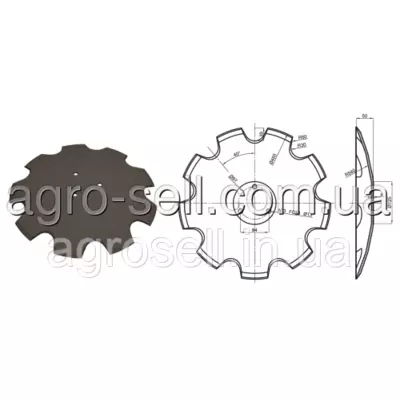 Диск борони (ромашка) 460*4 3отв. HORSCH 23246102