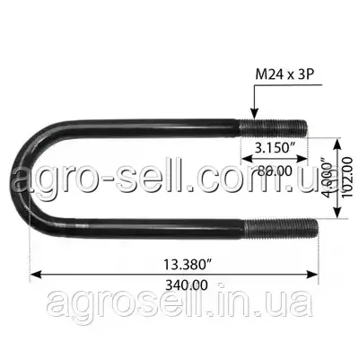 Стремянка 101x340 M24x3 BPW (0313844184) (Mansons) 300110