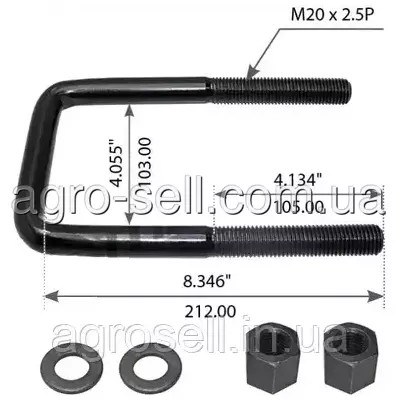 Стремянка 103x212 М20х2,5P VOLVO (20442787, 1590939) (Mansons) 900776