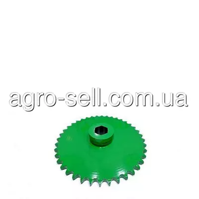 Ланцюгова зірочка зеленого кольору (AH148573) (під вал 34,925 мм. та підшипник AE37204) John Deere