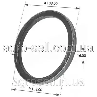 Сальник маточини Scania (158х188х16) (1309342) (Mansons) 100035