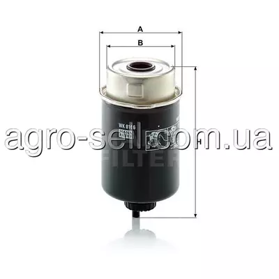 Паливний фільтр WK8166 (RE526557, 11350440) (тонкой очистки)