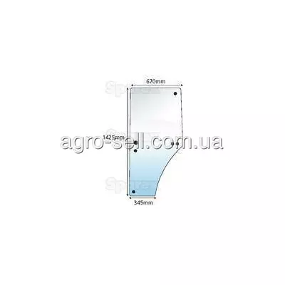 Скло лівої дверки кабіни трактора L169102 (L213354, L77647)