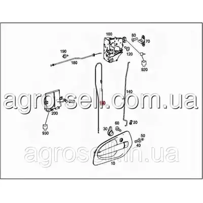 Трос замка двері (MERCEDES BENZ OE) 9607200813 960720081364