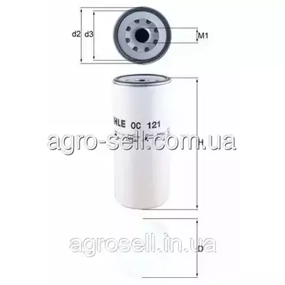 Фільтр масляний (Mahle) м5103 OC121