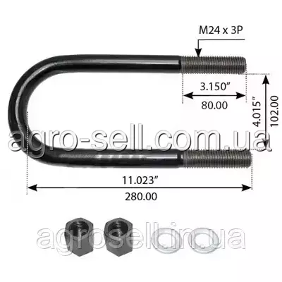 Стремянка 101x280 M24x3 BPW (0313844084) (Mansons) 300108