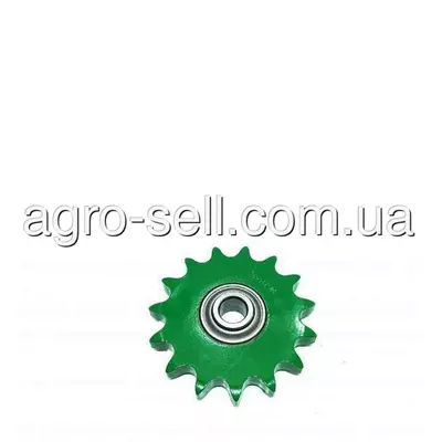 Ланцюгова зірочка зеленого кольору Z=15 (AE27909, AFH205780, AXE19940) John Deere